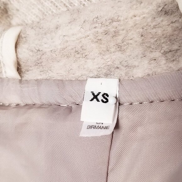 MUJI Wool Blend Toggle Button Hooded Duffel Jacket Preppy Academia Y2K Rare XS - Picture 10 of 16